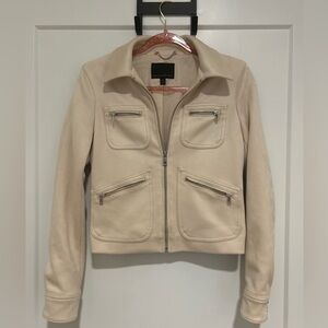 Banana Republic Women's Cream Zip-Up Jacket